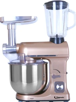 Topmatic Küchenmaschine PKM-1800.1BG roségold Kunststoff Edelstahl Glas B/H/T: ca. 23x64x48 cm ca. 5 l