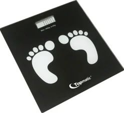Topmatic Personenwaage schwarz Glas B/L: ca. 28x28 cm