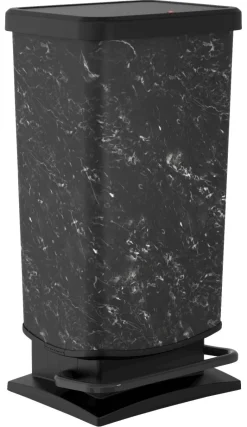 Treteimer schwarz B/H/L: ca. 29x67x35 cm