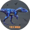 T-Rex World Kinderteppich blau D: ca. 100 cm
