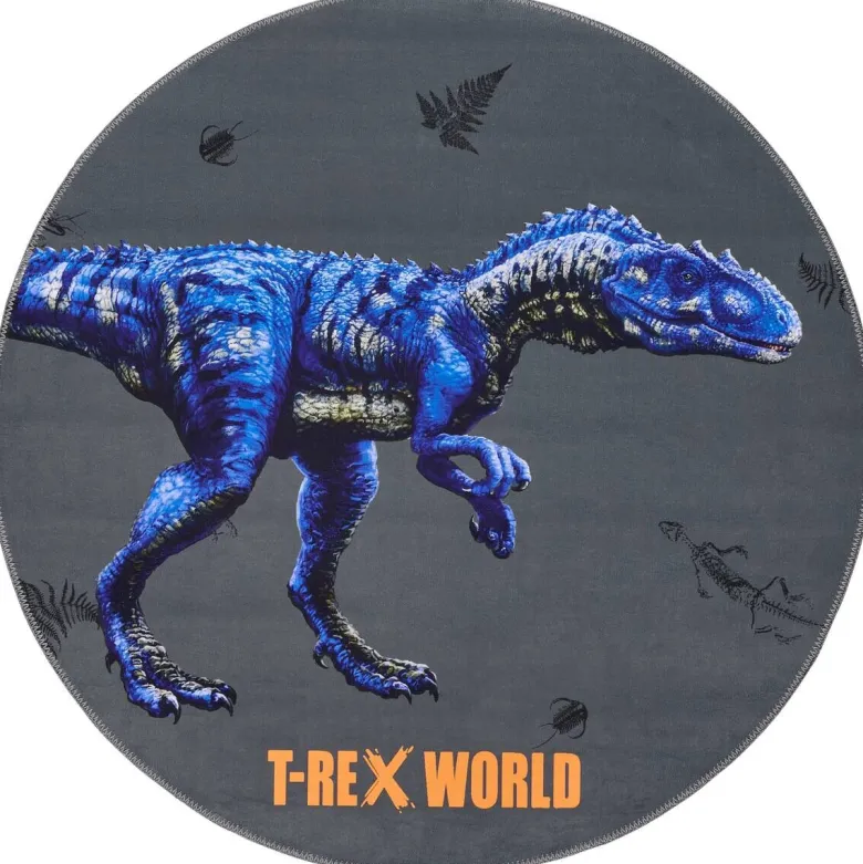 T-Rex World Kinderteppich blau D: ca. 100 cm