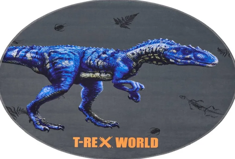 T-Rex World Kinderteppich blau D: ca. 100 cm