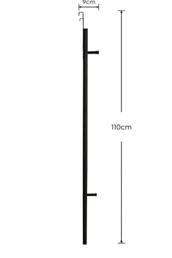 Türgarderobe Grace Eiche Artisan Nachbildung schwarz B/H/T: ca. 30x100x7 cm