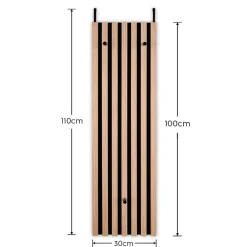 Türgarderobe Grace Eiche Artisan Nachbildung schwarz B/H/T: ca. 30x100x7 cm