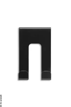 Türgarderobe Hook 2 anthrazit pulverbeschichtet Metall B/H/T: ca. 5,01x8x4,2 cm