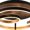 Trio LED-Deckenleuchte schwarz gold H/D: ca. 21x55 cm