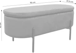 Truhe NOVA grau B/H/T: ca. 95x42x37,5 cm