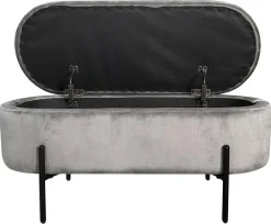 Truhe NOVA grau B/H/T: ca. 95x42x37,5 cm