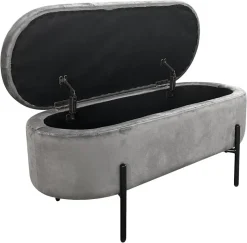 Truhe NOVA grau B/H/T: ca. 95x42x37,5 cm
