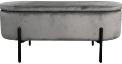 Truhe NOVA grau B/H/T: ca. 95x42x37,5 cm