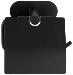 Turbo-Loc Toilettenpapierhalter schwarz Edelstahl B/H/T: ca. 14x12,5x7 cm
