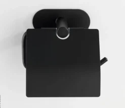 Turbo-Loc Toilettenpapierhalter schwarz Edelstahl B/H/T: ca. 14x12,5x7 cm