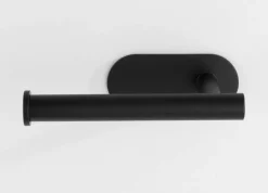 Turbo-Loc Toilettenpapierhalter schwarz Metall B/H/T: ca. 16x4,5x7 cm