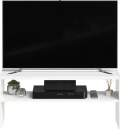 TV-Bank weiß B/H/T: ca. 94x42x28 cm