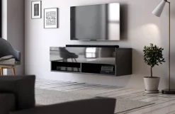 TV-Board Derby schwarz matt schwarz Hochglanz B/H/T: ca. 100x30x31 cm