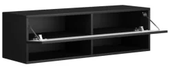 TV-Board Derby schwarz matt schwarz Hochglanz B/H/T: ca. 100x30x31 cm