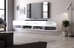 TV-Board Derby weiß matt weiß glänzend B/H/T: ca. 200x30x31 cm