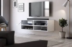 TV-Board Derby weiß matt weiß Hochglanz B/H/T: ca. 100x30x31 cm