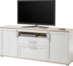 TV-Highboard Romance Sibiu Lärche Nachbildung San-Remo Nachbildung B/H/T: ca. 190x82x44 cm