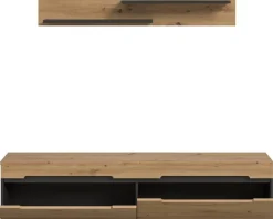 TV-Kommode Canu basaltgrau Nachbildung Artisan Oak Nachbildung B/H/T: ca. 170x38x33 cm