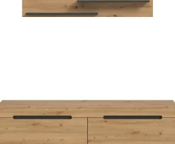 TV-Kommode Canu basaltgrau Nachbildung Artisan Oak Nachbildung B/H/T: ca. 170x38x33 cm