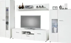 TV-Lowboard Atlanta weiß weiß Hochglanz B/H/T: ca. 168x49x40 cm