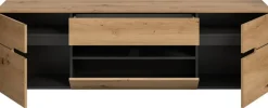 TV-Lowboard Canu basaltgrau Nachbildung Artisan Oak Nachbildung B/H/T: ca. 55x184x44 cm
