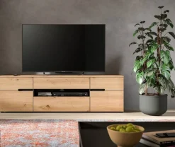 TV-Lowboard Canu basaltgrau Nachbildung Artisan Oak Nachbildung B/H/T: ca. 55x184x44 cm