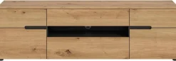 TV-Lowboard Canu basaltgrau Nachbildung Artisan Oak Nachbildung B/H/T: ca. 55x184x44 cm