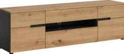 TV-Lowboard Canu basaltgrau Nachbildung Artisan Oak Nachbildung B/H/T: ca. 55x184x44 cm