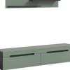 TV-Lowboard Canu grün basaltgrau Nachbildung B/H/T: ca. 170x38x33 cm