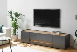 TV-Lowboard City Eiche Wotan Nachbildung anthrazit B/H/T: ca. 170x40x45 cm