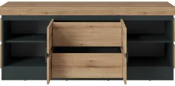 TV-Lowboard Corte Eiche Evoke Coast Nachbildung anthrazit B/H/T: ca. 161x68x45 cm