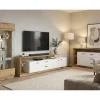TV-Lowboard Covelo Eiche Artisan Oak Nachbildung weiß B/H/T: ca. 236x66x40 cm