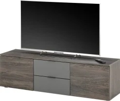 TV-Lowboard Cremona Rima Oak Nachbildung dunkelgrau B/H/T: ca. 150x43x38 cm