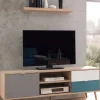TV-Lowboard Cuba Eiche Sonoma Nachbildung weiß grau petrol B/H/T: ca. 150x52x40 cm