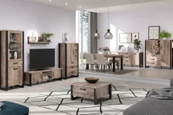 TV-Lowboard Emile Eiche Tabak Nachbildung B/H/T: ca. 166x50x45 cm
