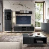TV-Lowboard FLINN schwarz B/H/T: ca. 140x50x40 cm