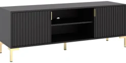 TV-Lowboard FLINN schwarz B/H/T: ca. 140x50x40 cm
