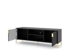 TV-Lowboard FLINN schwarz B/H/T: ca. 140x50x40 cm