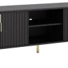 TV-Lowboard FLINN schwarz matt gold Optik B/H/T: ca. 165x50x40 cm