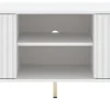 TV-Lowboard FLINN weiß matt gold Optik B/H/T: ca. 195x50x40 cm