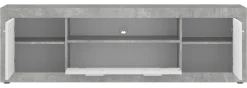 TV-Lowboard Focus Beton Optik weiß glänzend B/H/T: ca. 173,8x54x39 cm