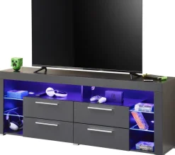 TV-Lowboard Goal Carbon schwarz Carbon Optik B/H/T: ca. 179x66x44 cm