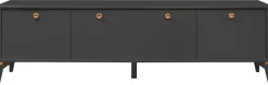TV-Lowboard Izmir anthrazit Kupfer B/H/T: ca. 180x52x36 cm