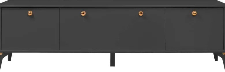 TV-Lowboard Izmir anthrazit Kupfer B/H/T: ca. 180x52x36 cm