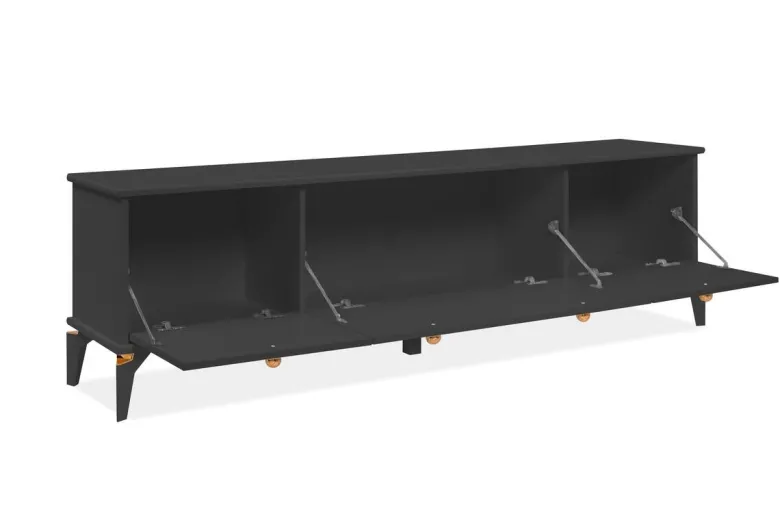 TV-Lowboard Izmir anthrazit Kupfer B/H/T: ca. 180x52x36 cm