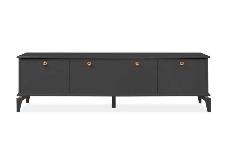 TV-Lowboard Izmir anthrazit Kupfer B/H/T: ca. 180x52x36 cm