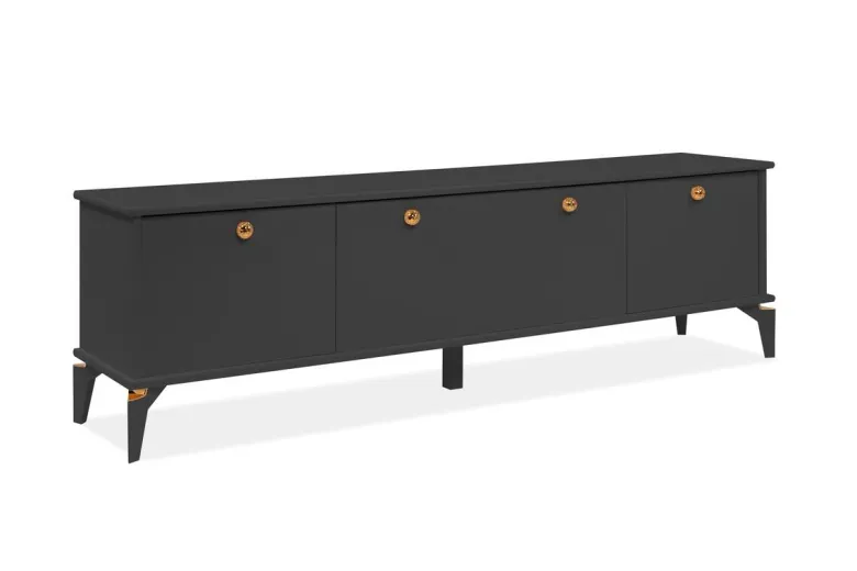TV-Lowboard Izmir anthrazit Kupfer B/H/T: ca. 180x52x36 cm