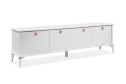 TV-Lowboard Izmir weiß Kupfer B/H/T: ca. 180x52x36 cm